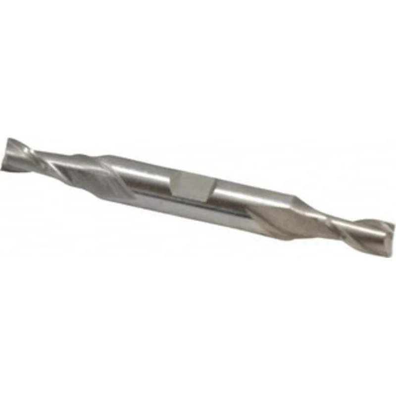 Value Collection 9/32, 9/16 LOC, 3/8 Shank Diam, 3-1/8 OAL, 2 Flute, High Speed Steel Square End Mill Double End, Unc...